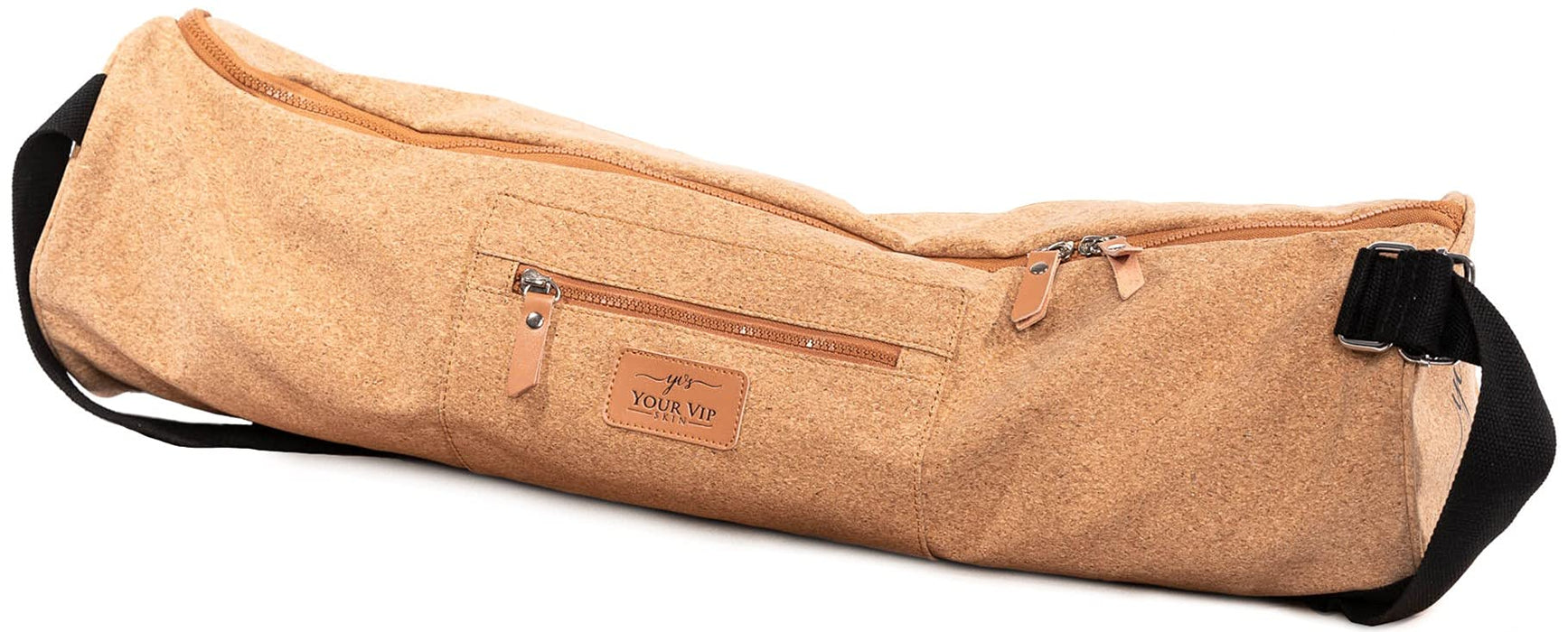 YOUR VIP SKIN® - Torba na matę do jogi z korka - Pokrowiec na matę do jogi z korka - Zrównoważony naturalny plecak ekologiczny - Joga, Pilates, Fitness z kieszonką na klucz, mobilny