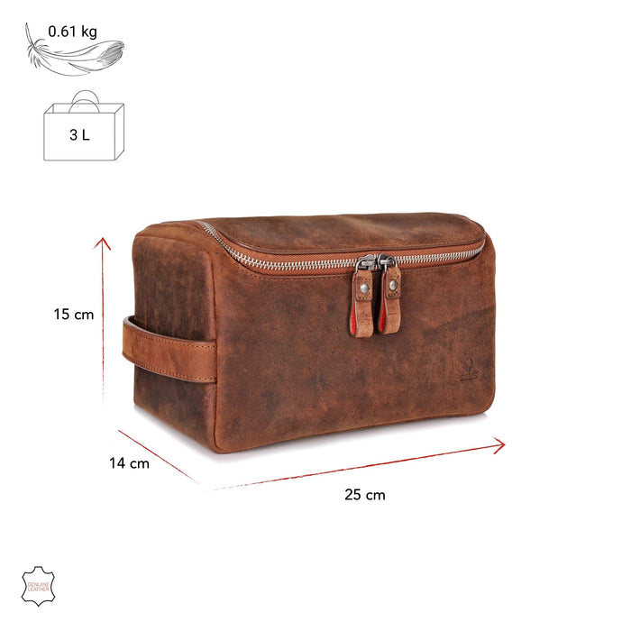 DONBOLSO® kosmetyczka Helsinki I kosmetyczka do zawieszenia dla kobiet i mężczyzn I kosmetyczka ze skóry