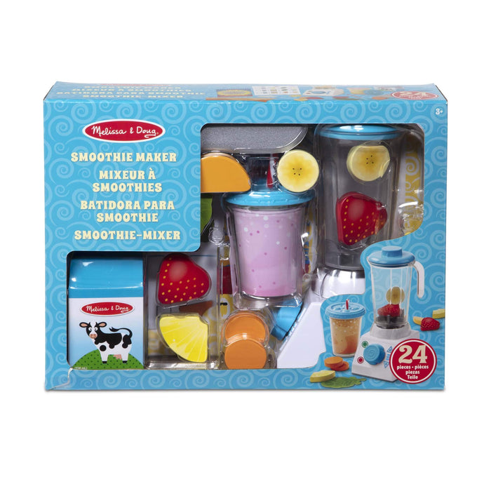 Melissa & Doug – zestaw z blenderem do koktajli | zabawa imaginacyjna | zabawkowe jedzenie | 3+ | prezent dla chłopca lub dziewczynki