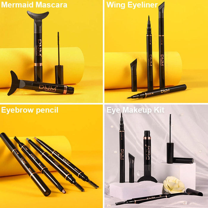 Waterproof Mascara Black Volume and Length - Eye Makeup Set Create Natural-Looking,Natural Mascara Lengthening Thickening Long Lasting, Professional Eye-Makeup Set Mermaid Tail Design Mascara Kakafa