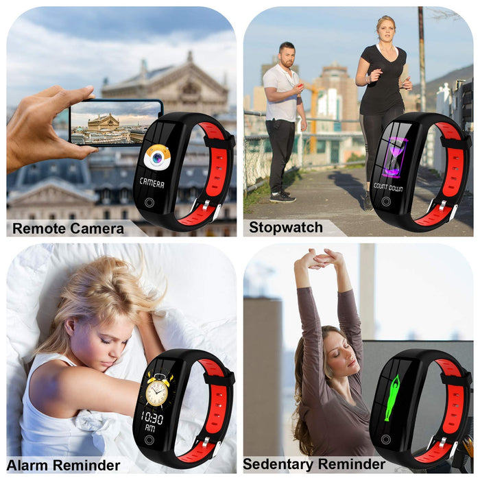 Tipmant Tracker fitness, wodoodporny IP68 Fitness Tracker z pulsometrem, krokomierzem, licznikiem kalorii, krokomierzem, monitorem snu, ćwiczeniami zdrowotnymi, inteligentny zegarek, monitor aktywności dla kobiet, mężczyzn, dzieci