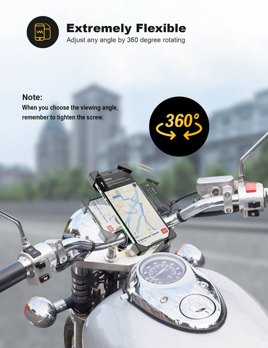 Grefay Uchwyt Telefon Rowerowy Uniwersalny Uchwyt Smartfona Motocykla dla 12 Mini, 12 Pro Max, 11 Pro, Pro Max Xs 8 X 8P 7 7P 6S, Samsung S10 S9 S8