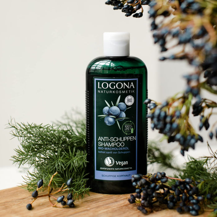 Logona Naturkosmetik Szampon Przeciwłupieżowy Organiczny Olejek Jałowca, 250 ml