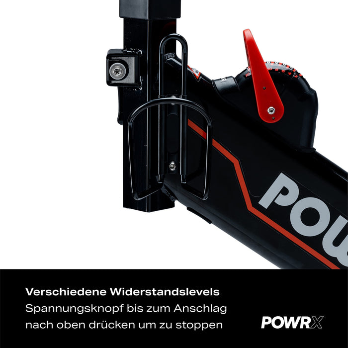 POWRX Rower do użytku wewnątrz i na rower, z hamulcem magnetycznym, ergometr, trener domowy, z regulacją wysokości, rower fitnessowy, rower miejski do domu