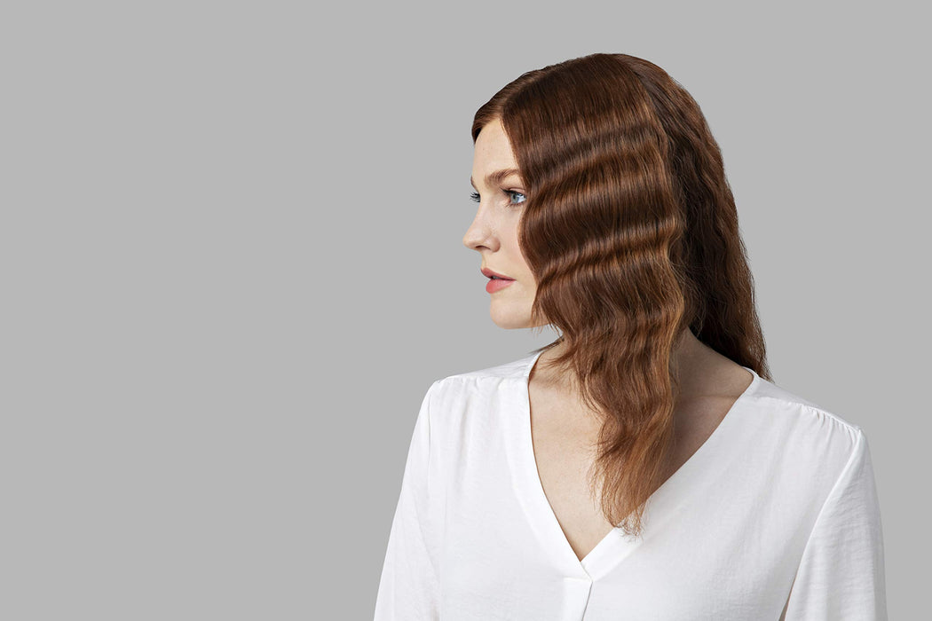 Remington falownica 4w1, inteligentna tech. OptiHeat utrwala fryzurę do 24h, 4 rodzaje fal, ceramiczna, regulacja do 210°C, szybkie nagrzewanie, zimne końcówki, moc 90W, kremowo-złota, PROluxe CI91AW