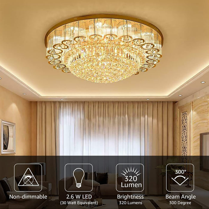 LE Żarówki LED G9, ciepła biała żarówka LED G9, odpowiednik żarówek halogenowych 30 W G9, 2,6 W, 320 lm, energooszczędna żarówka G9 2700 K dla Chanderliers i innych, nie ściemniana, 5 sztuk