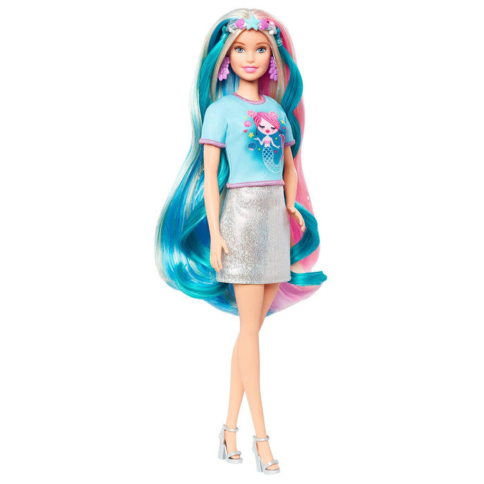 Barbie, Baśniowa Fryzura Lalka Ze Stylizacją Na Jednorożca Lub Syrenkę GHN04