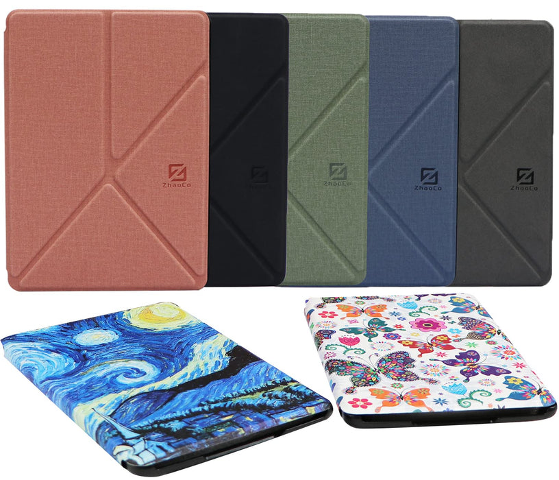 ZhaoCo Etui do 6,8-calowego Kindle Paperwhite (11. generacji-2021) i Kindle Paperwhite Signature Edition, etui ze skóry PU, wyświetlacz pionowy i poziomy - malowanie