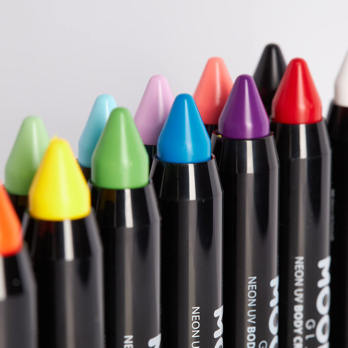 (Pastel Green) - Moon Glow - Neon UV Paint Stick Body Crayon for the Face & Body - Pastel Green