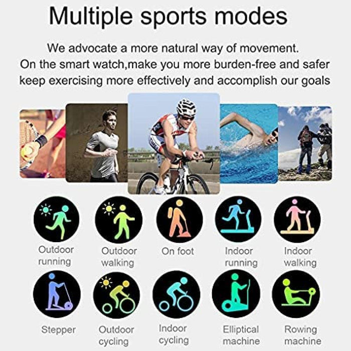 Inteligentny zegarek Bluetooth Połączenia Muzyka Inteligentny zegarek, monitorowanie stanu fizycznego, licznik kroków kalorii zegarek sportowy A, A
