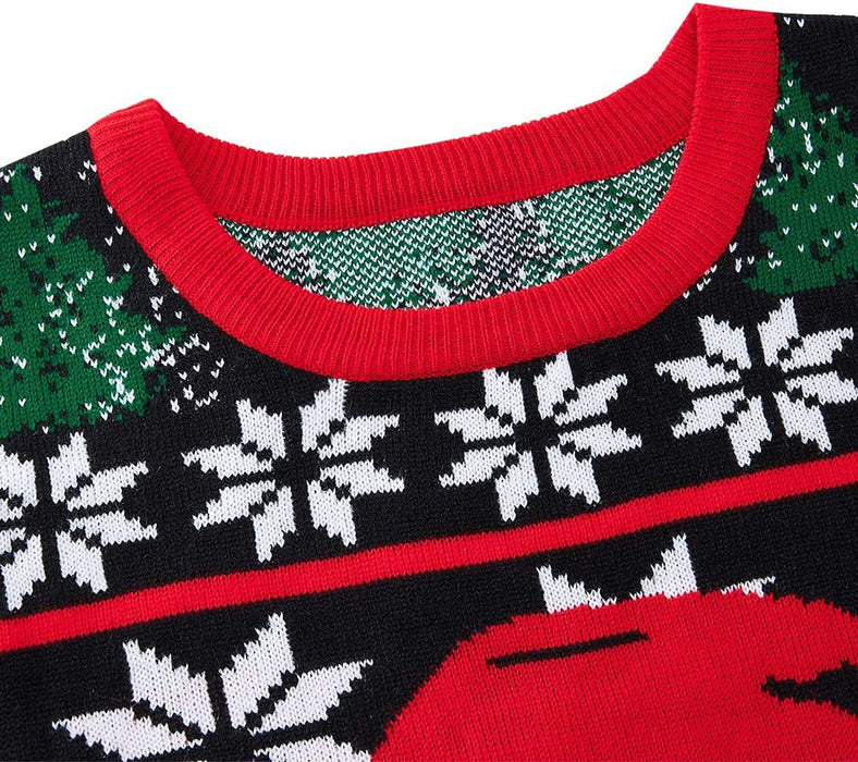 RAISEVERN Brzydki sweter bożonarodzeniowy, zabawny sweter na Boże Narodzenie, sweter z długim rękawem dla mężczyzn/kobiet