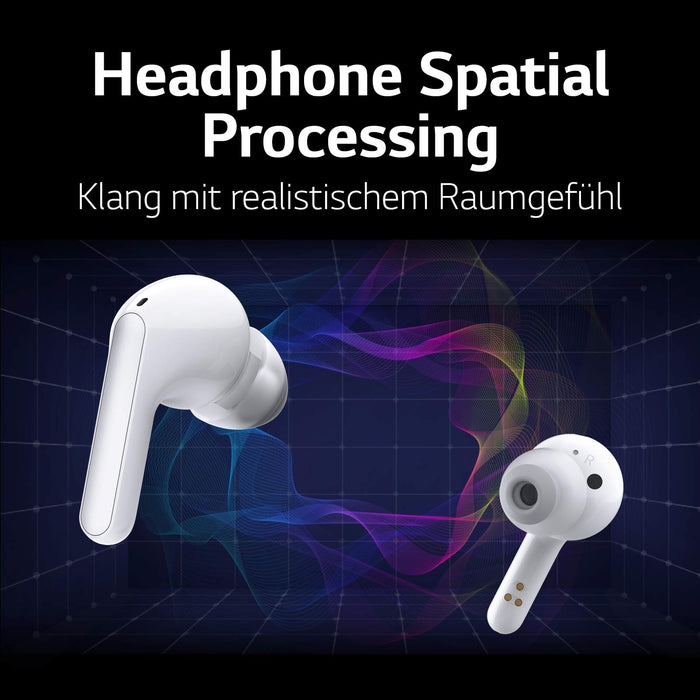 Lg Tone Free Hbs-Fn6 Słuchawki Douszne Bluetooth, Białe Headphones