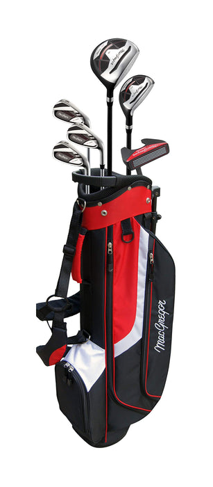 MacGregor Golf Ladies CG3000 stal nierdzewna żelazko kij golfowy i torba stojak zestaw pół opakowania, męska praworęczna, czarny/czerwony