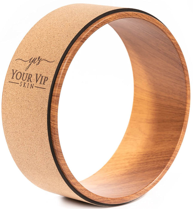 YOUR VIP SKIN® - Koło do jogi z korka - Zrównoważone, naturalne, ekologiczne, antypoślizgowe koło do jogi - Pierścień do jogi z korka Joga, pilates, przydatność do rozciągania, elastyczność, postawa