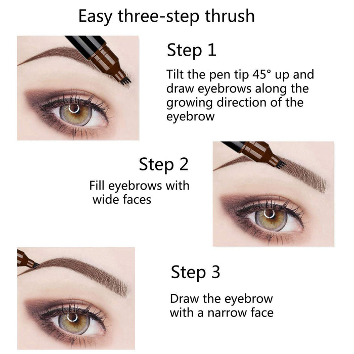 Timpou Microblading kredka do brwi – poprawia makijaż brwi, trwały, wodoodporny i odporny na ścieranie (ciemny brąz)