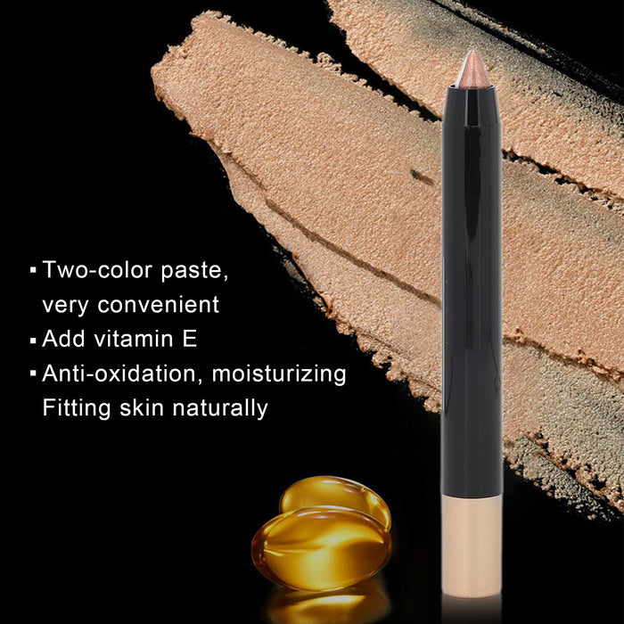 2-kolorowy Opcjonalny Dwukolorowy Cień do Powiek w Sztyfcie, Wysoce Pigmentowane Kolory Shimmer Eye Beauty dla Kobiety(#04 red-brown light flash)