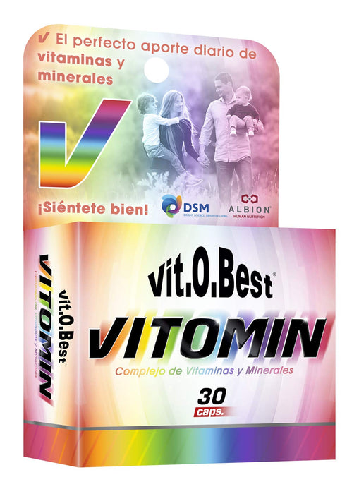 Witamina i mineralny kompleks Vitomin 30 czapek. - Suplement diety i odżywianie sportowe. - Vitobest