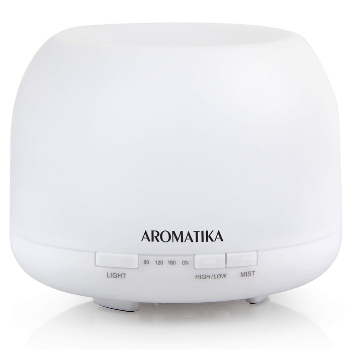 Essential Oil Diffuser 500ml - Ultrasonic Humidification - Aromatherapy Diffuser Humidifier- 7 Color LED Lights - for Room - Home - Office - Yoga - Salon - Spa - Office - Bedroom - Best for Gift