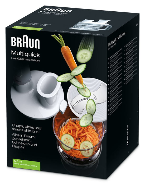 Braun MQ 70 - blender ręczny akcesoria kompatybilne z blenderem Braun MultiQuick z systemem EasyClick, 1,5 l, biały