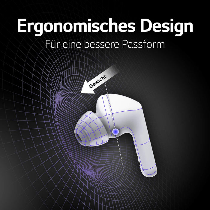 Lg Tone Free Hbs-Fn6 Słuchawki Douszne Bluetooth, Białe Headphones