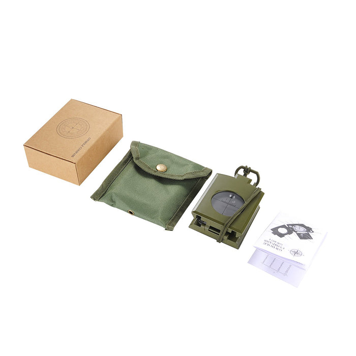 GWHOLE kompas piesze wędrówki wojskowy kompas z klinometrem, w zestawie instrukcja obsługi w języku angielskim