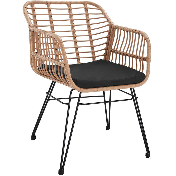 TecTake 800802 Meble ogrodowe balkonowe Molfetta, stół+ 2 krzesła, naturalny