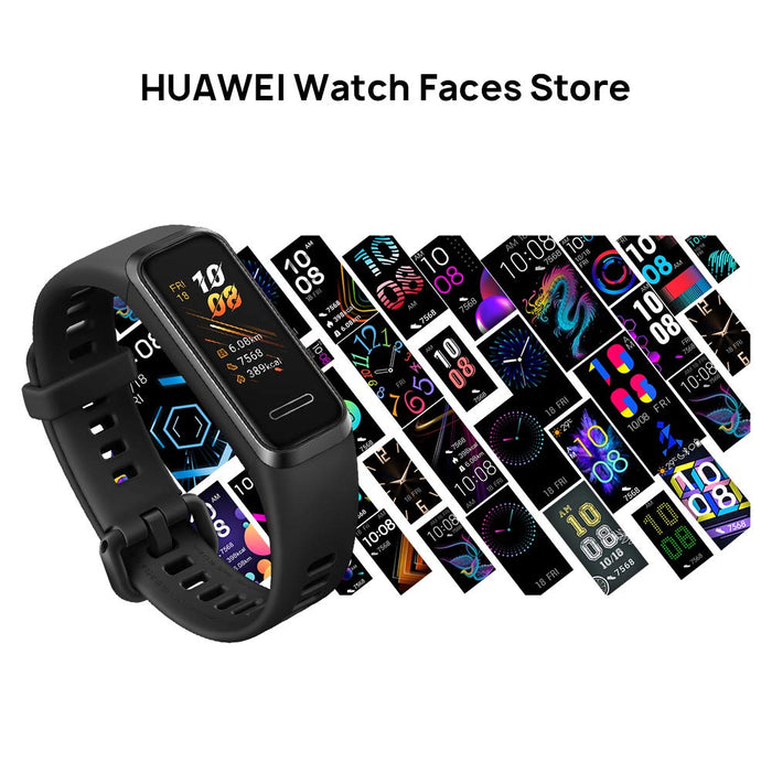 Huawei Band 4 wodoszczelny monitor aktywności Bluetooth z pulsometrem, sportowa opaska i ekranem dotykowym, kolor czarny