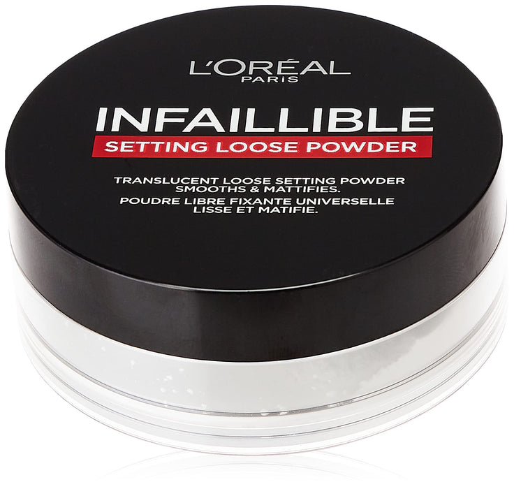 L'Oréal Paris Infaillible Magic Looser Powder puder do twarzy, utrwala i wykańcza makijaż, matujący, 01 Universel, 6 g