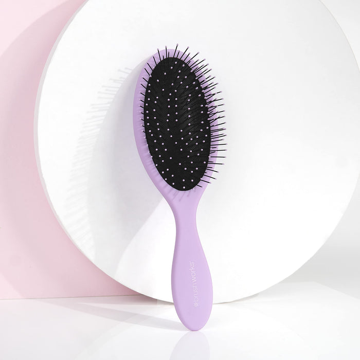 Brushworks Professional Oval Detangling Hair Brush - Purple