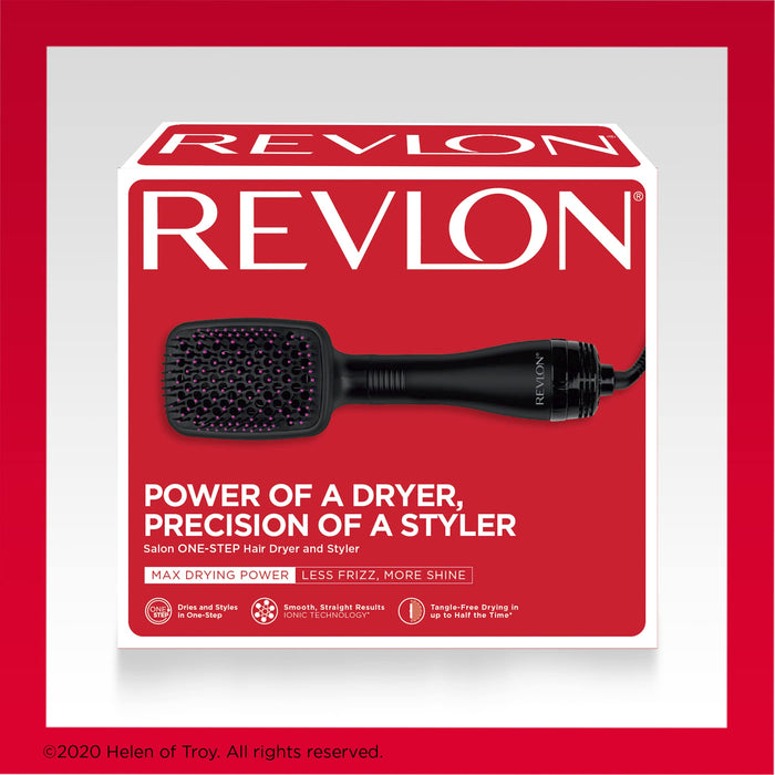 Revlon Professional One-Step Suszarka Do Włosów i Akcesoria, Czarny/Fioletowy, 23 x 6 x 1 cm