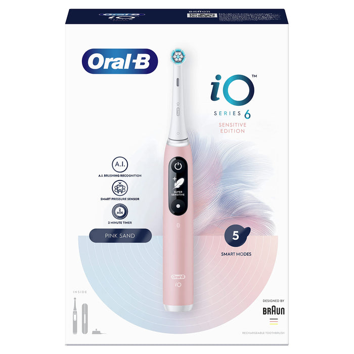 Oral-B iO 6 Szczoteczka Elektryczna 1 Sztuka, Różowy