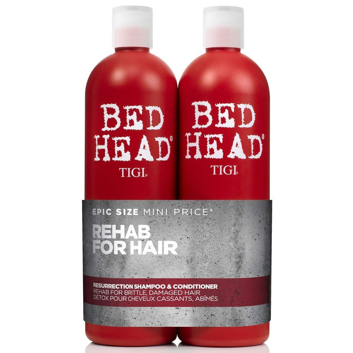 Tigi Bed Head Urban Antidotes Resurrection, Szampon i Odżywka do Włosów Zniszczonych, 2 x 750 ml
