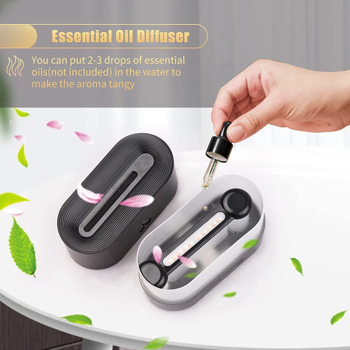 YUXUE Dyfuzor olejków eterycznych, nawilżacz do aromaterapii, 180 ml, symulacja płomienia, nawilżacz powietrza, dyfuzor aromatów, atomizer do domu, biura, klimatyzowana sypialnia, pokój spa