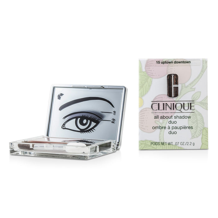 Clinique All About Shadow Duo 15 uptown downtown, 1 sztuka (1 x 2 g)