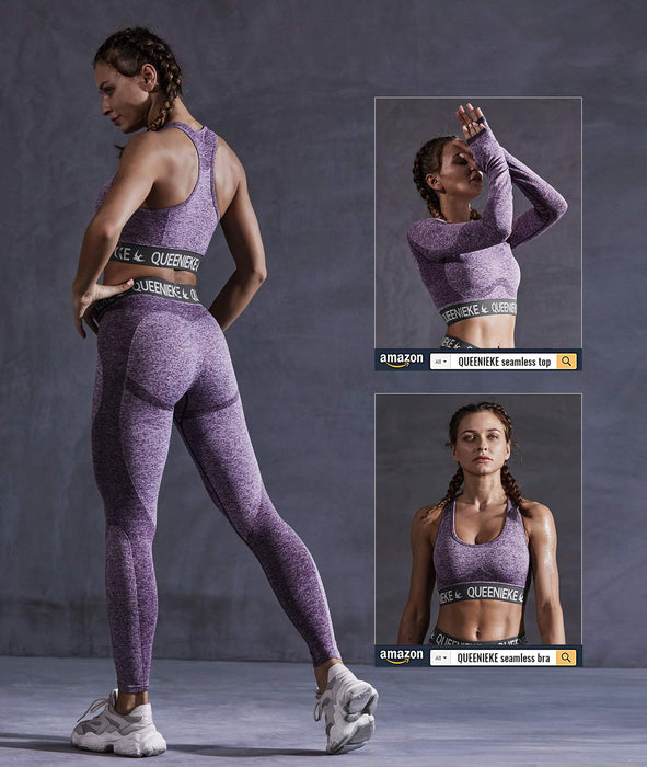 QUEENIEKE Damskie spodnie sportowe bez szwów legginsy fitness Body Shaping do treningu na siłownię