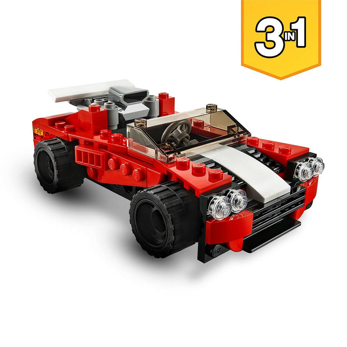LEGO Creator 3 w 1 Samochód sportowy 31100 — zabawkowy zestaw konstrukcyjny (134 elementy)
