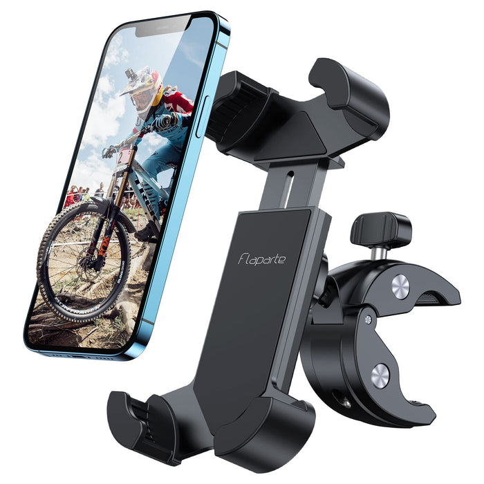 Uchwyt na telefon rowerowy, uchwyt na telefon motocyklowy, obrotowy 360° regulowany zdejmowany uchwyt na smartfon do roweru górskiego, skutera, kompatybilny z iPhone'em, Samsung S10 S9, Huawei, 4,5-6,8 cala