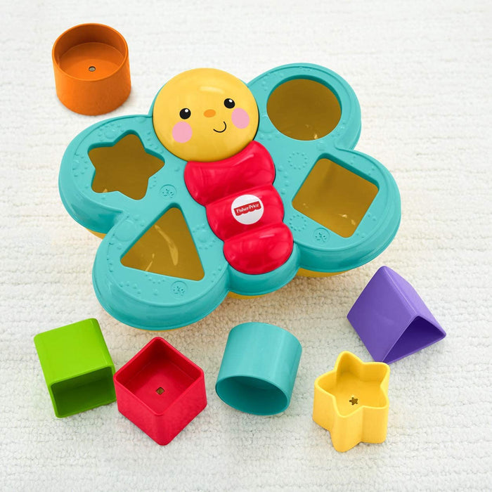 Fisher-Price, Motylek Sorter Kształtów Zabawka Z Klockami Dla Dzieci CDC22