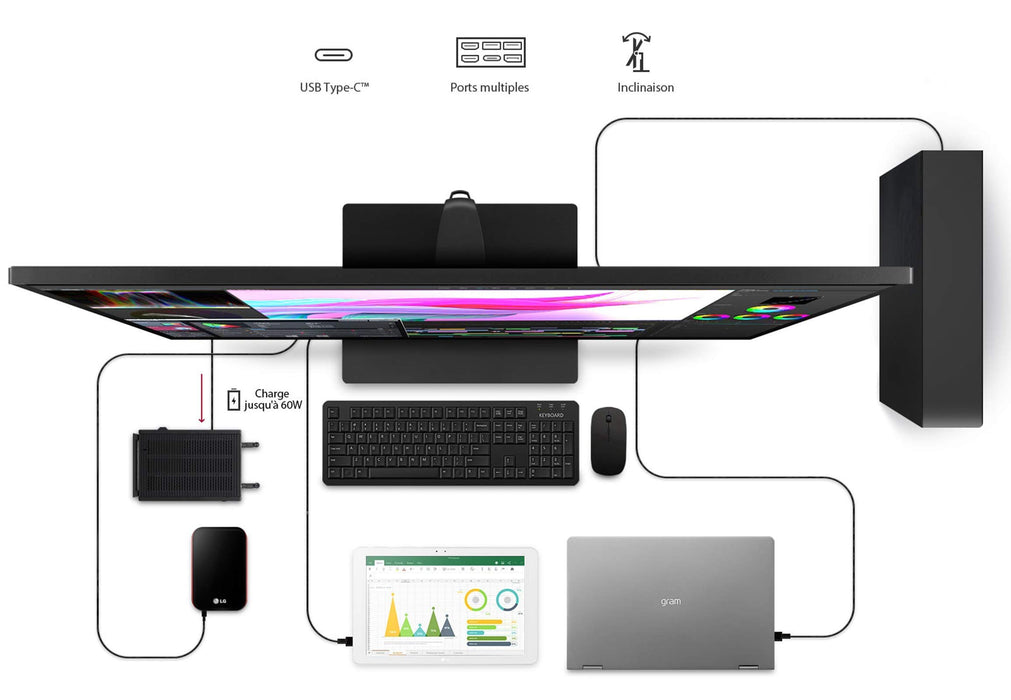 LG 43UN700-B, Monitor, Czarny