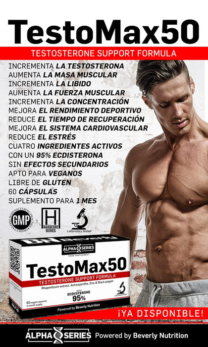 Testosterone. Testosteron dla mężczyzn. Czysty testosteron z certyfikatem GMP. Testosterone Booster od Beverly Nutrition. Najlepsze suplementy na przyrost masy mięśniowej. Suplementy sportowe.