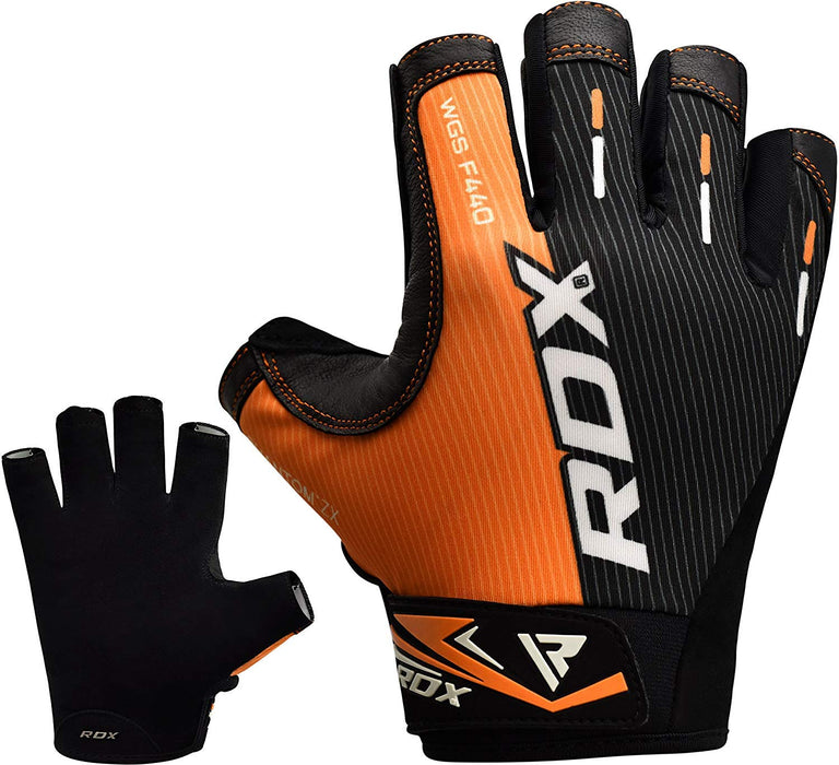 RDX Rękawice do treningu siłowego zawody na nadgarstku trening fitness siłownia podnoszenie ciężarów oddychająca siłownia Gym Gloves rower górski wyścigi na kierownicy