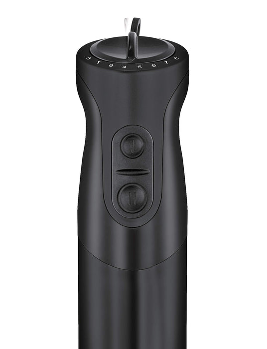 Brabantia BBEK1061MB Zestaw blendera ręcznego - 1000 Watt - Prędkości 8 - Funkcja Turbo - Miarka 600 ml - Kruszarka do lodu - Smoothie maker - Stal nierdzewna
