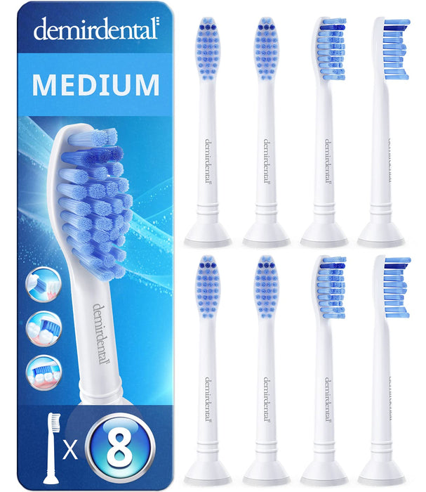 8 sztuk demirdental szczotki do szczoteczek Philips Sonicare Pro Results, średnia główka szczoteczki, HX6018