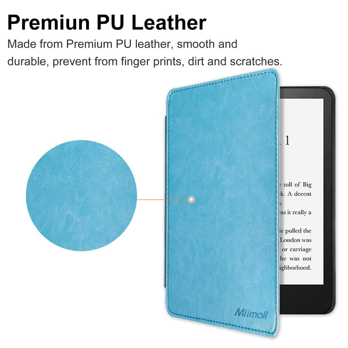 Miimall do Kindle Paperwhite (11. Generation-2021) etui, Premium PU skóra etui ochronne z funkcją automatycznego uśpienia / budzenia TPU osłona do Kindle Paperwhite 11. Generation - jasnoniebieski