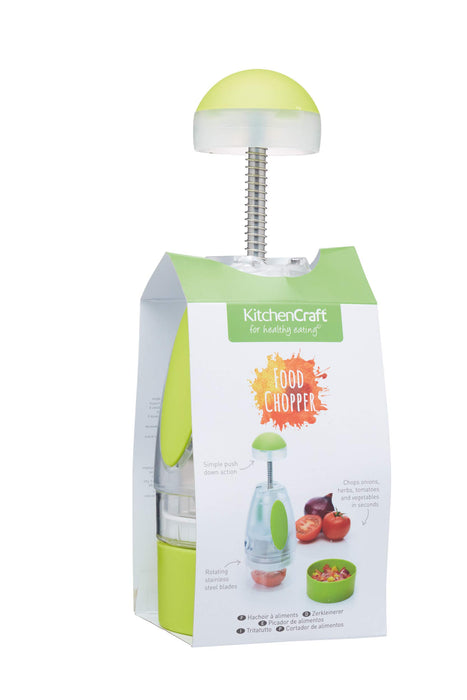 KitchenCraft zdrowe odżywianie mini ręczna szatkownica do żywności/nóż do cebuli
