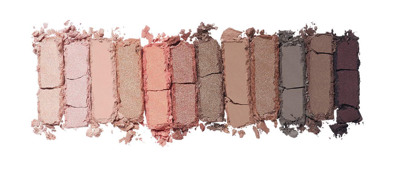 Manhattan Eyemazing Eye Contouring Paleta cieni do powiek – 12 kolorów w jednej palecie, od białego do taupe, z brokatem i matowym, kolor 002 Blush Edition – 1 x 14,6 g