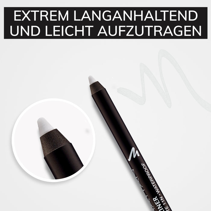 Manhattan X-Act Eyeliner Pen – biały eyeliner do perfekcyjnego kreski do powiek, wodoodporny – kolor czarny to White 11N – 1 x 1 g