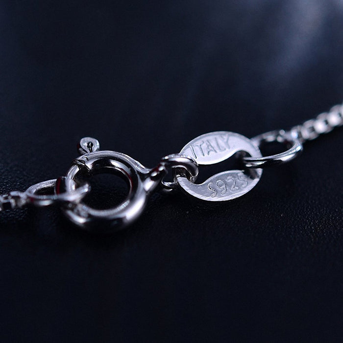 J. Vénus srebrny naszyjnik z wisiorkiem w kształcie serca, biżuteria damska, srebro próby 925, cyrkonia, łańcuszek 45 cm, etui (wieczna miłość, kolor biały)