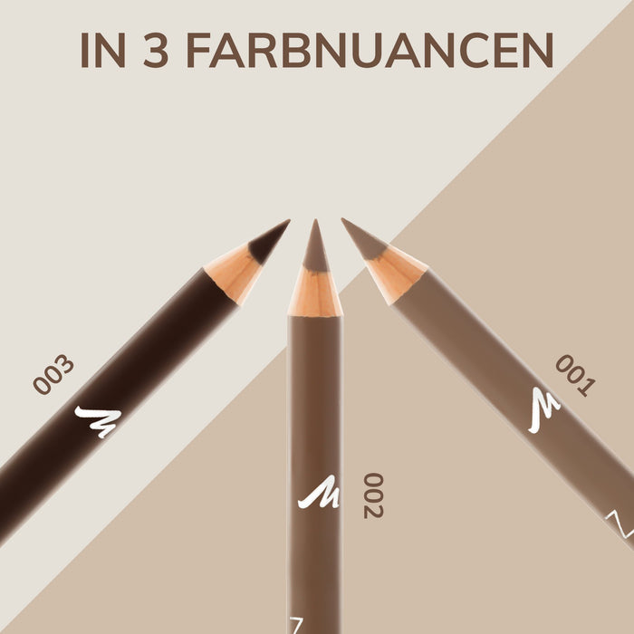 Manhattan Brow'Tastic kredka do brwi – jasnobrązowy ołówek do brwi z włóknami wypełniającymi do gęstszych i zdefiniowanych brwi – kolor jasny 001 – 1 x 1,1 g