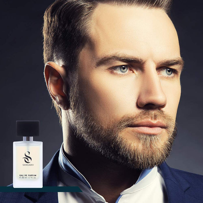 SANGADO Atlantis Perfume for Men, 8-10 hours long-Lasting, Luxury smelling, Chypre Fruity, Fine French Essences, Extra-Concentrated (Eau de Parfum), Classy, Seductive, Ideal Gift for Men, 50 ml Spray